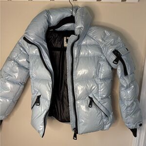 Shiny Silver Puffer Jacket